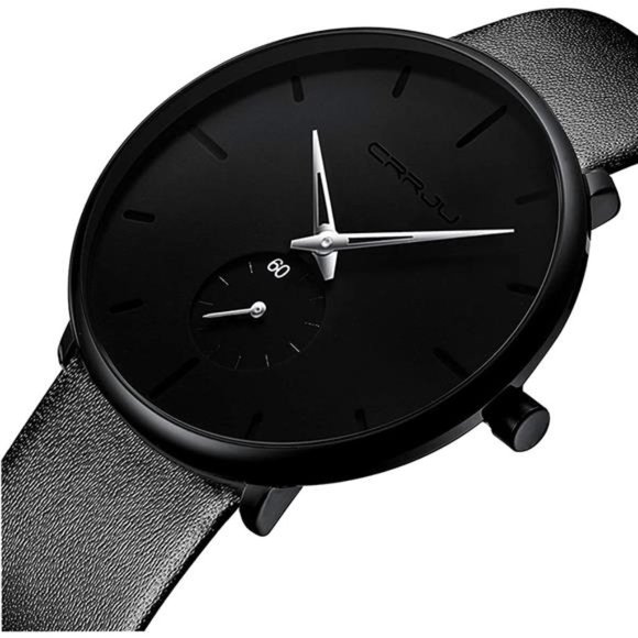Mens Watches Ultra-Thin Minimalist Waterproof-Fashion Wrist Watch for Men Unisex - Picture 3 of 7